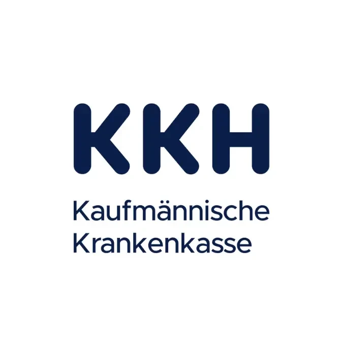 Logo der Kaufmännischen Krankenversicherung (KKH) in einem runden Design.